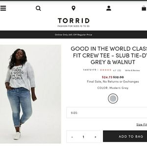 Long Sleeve Tie Dye Torrid Shirt